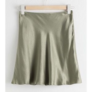 & Other Stories Satin Mini Skirt